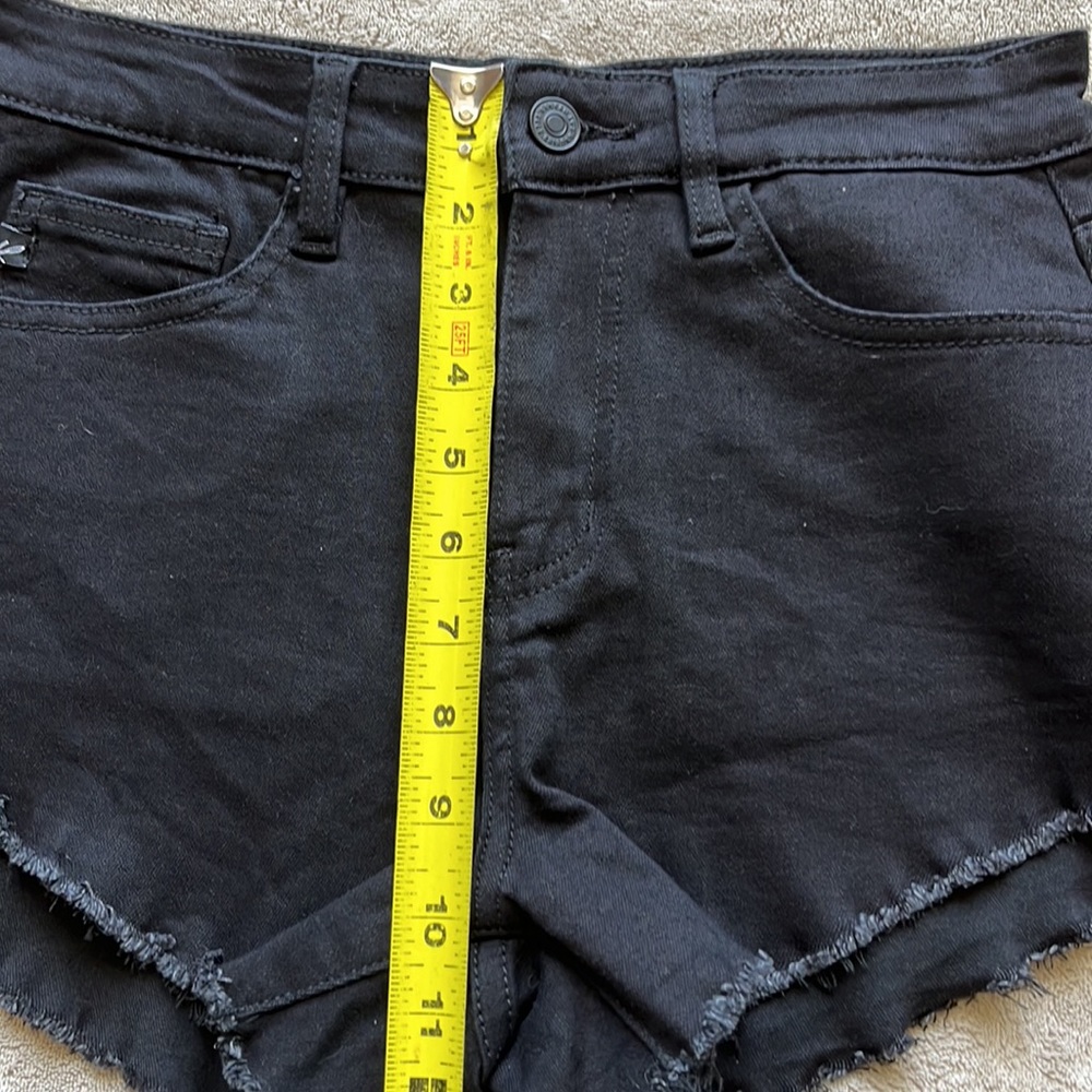 KanCan High Rise Frayed Hem Shorts - Picture 11 of 12